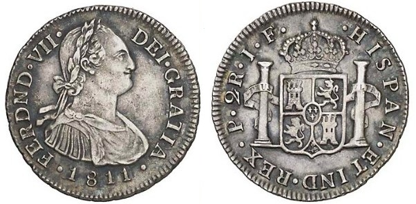 1/2 real – Nuevo Reino plata 1810 J.J
