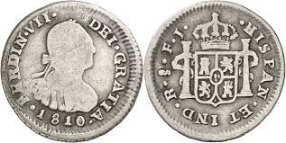 1/2 real – Santiago plata 1810 F.J